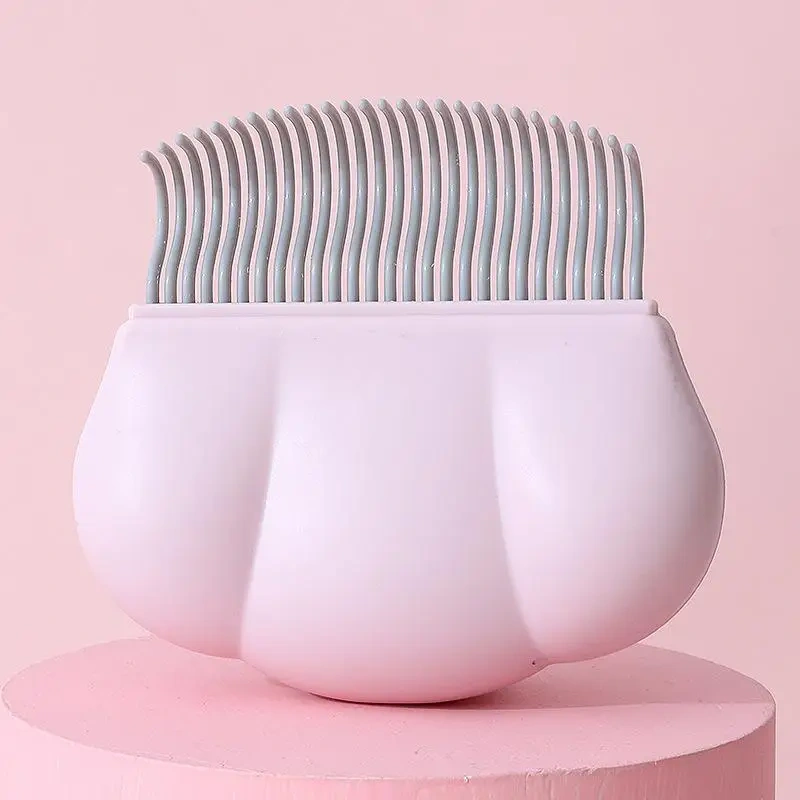 1pcs Multi-Purpose All Hair Lengths Pet Grooming Brush Shell Shape Self-Cleaning Massage Comb Ergonomic Pet Comb Pet Cat Dog
