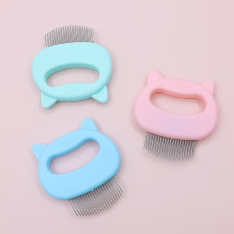 2-in-1 Cat Ear Comb and Deshedding Brush  Gentle and Effective Pet Grooming Tool