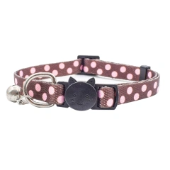Customized Luxury Cat Collar Personalized Designer Polyester Nylon Pet Collar Classic Western Style Solid Print Ribbons Lights