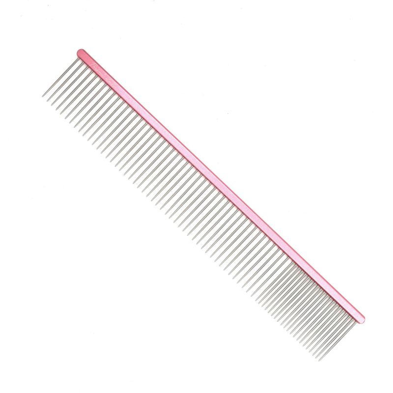 Aluminum-coated pet comb for groomers