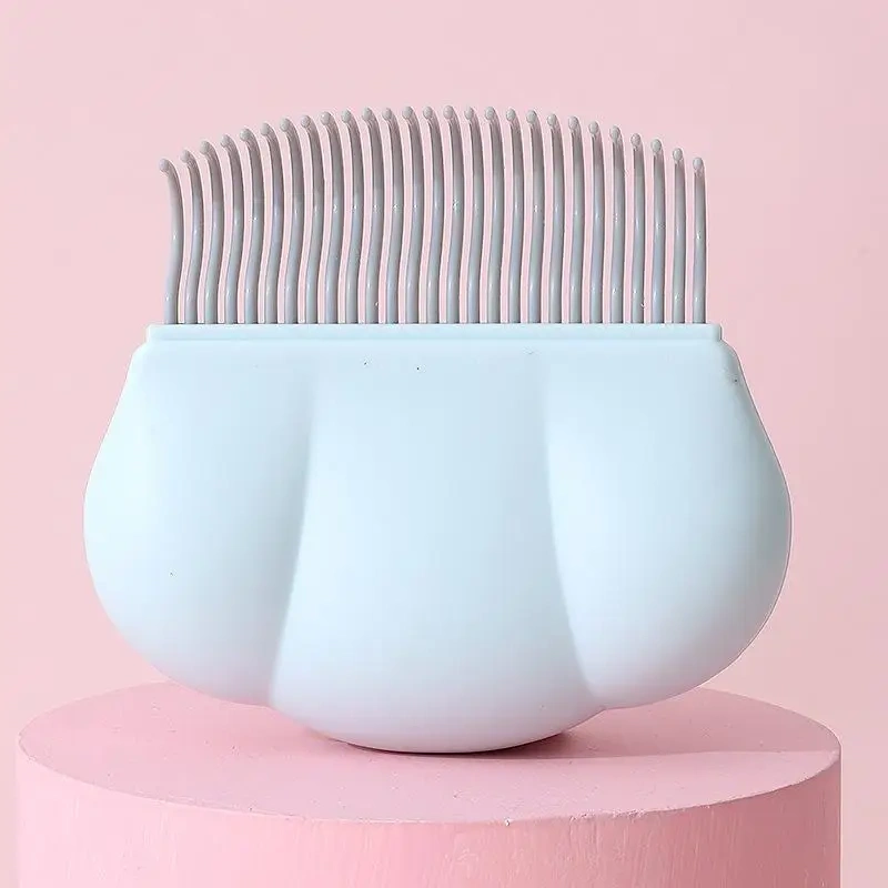 1pcs Multi-Purpose All Hair Lengths Pet Grooming Brush Shell Shape Self-Cleaning Massage Comb Ergonomic Pet Comb Pet Cat Dog