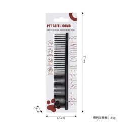 Colored steel comb for pets