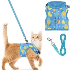 Cartoon Fruit/Round Dot Printed Pet Clothes Cute Cat Chest Strap Tank Top Tow Rope Breathable Pet Supplies