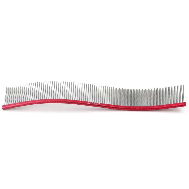 Pet curved grooming comb