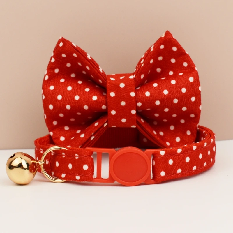 Adjustable Cat Collars with Bowknot Pet Safety Prevents Choking Comfortable And Stylish for Cats