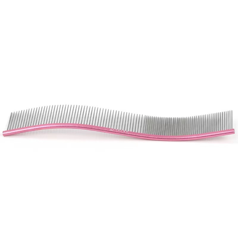 Pet curved grooming comb