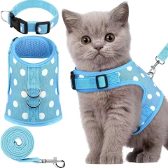 Cartoon Fruit/Round Dot Printed Pet Clothes Cute Cat Chest Strap Tank Top Tow Rope Breathable Pet Supplies