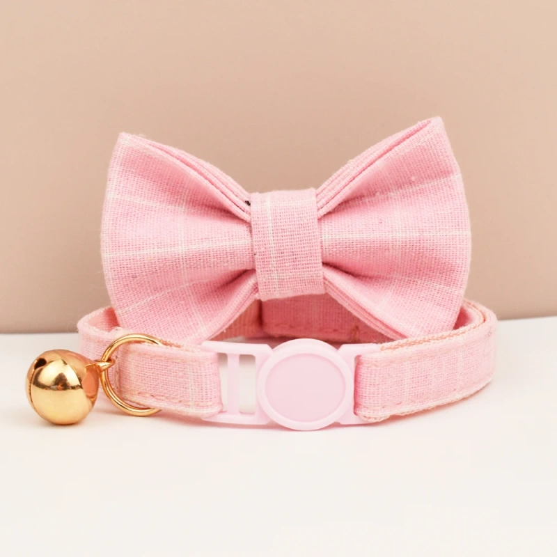 Adjustable Cat Collars with Bowknot Pet Safety Prevents Choking Comfortable And Stylish for Cats