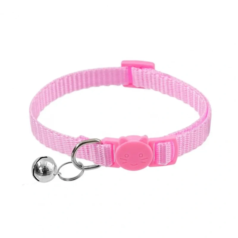 Cat Collar with Bell Soft Safety Buckl Cat Collar Quick Release Cat Collars Adjustable Nylon Pet Collar for Cats Puppy