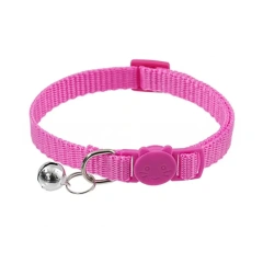 Cat Collar with Bell Soft Safety Buckl Cat Collar Quick Release Cat Collars Adjustable Nylon Pet Collar for Cats Puppy