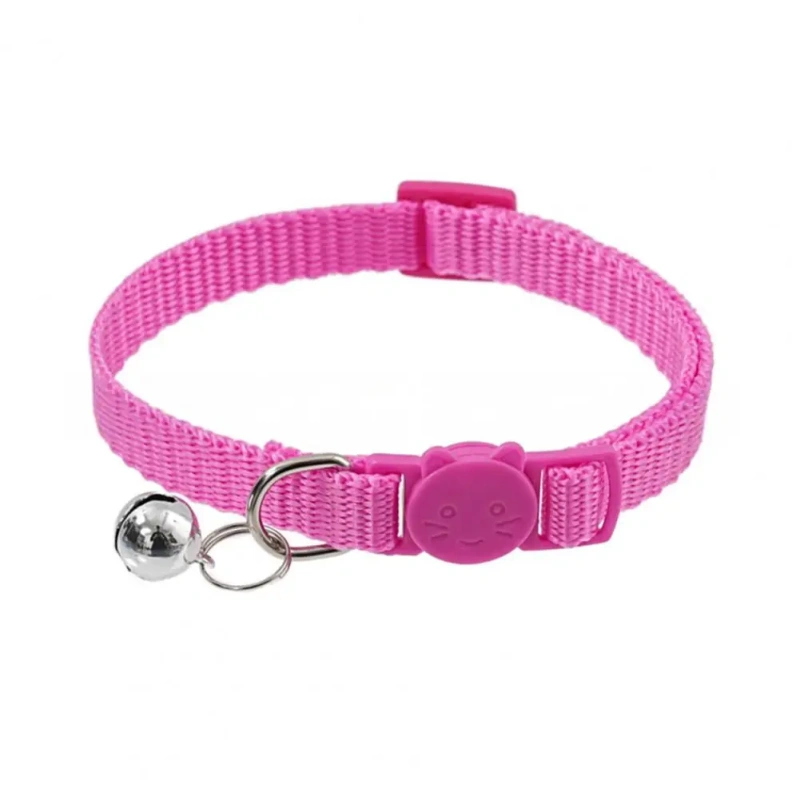 Cat Collar with Bell Soft Safety Buckl Cat Collar Quick Release Cat Collars Adjustable Nylon Pet Collar for Cats Puppy