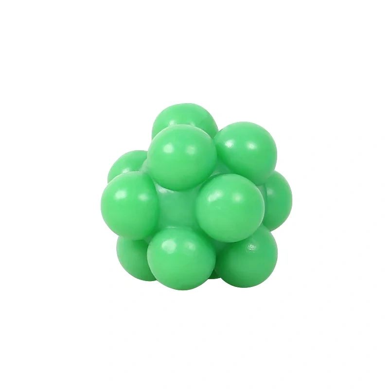 Cat Chew Ball Toy Silicone High Elasticity Bite-resistant Kitten Toy Teeth Cleaning Interactive Ball Cat Toy Supplies