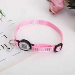 QR Code Pet ID Collar Tag Reflective Dog Collar With Customizable Lost Pet Info