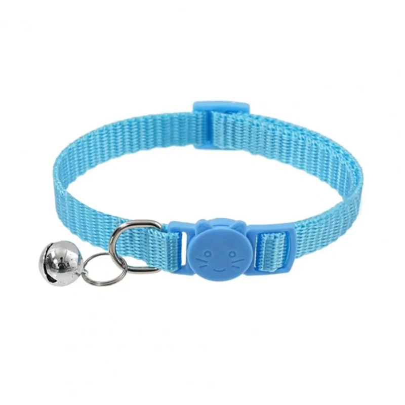 Cat Collar with Bell Soft Safety Buckl Cat Collar Quick Release Cat Collars Adjustable Nylon Pet Collar for Cats Puppy