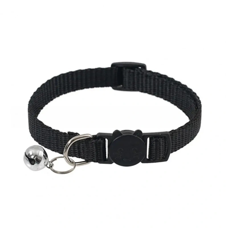 Cat Collar with Bell Soft Safety Buckl Cat Collar Quick Release Cat Collars Adjustable Nylon Pet Collar for Cats Puppy