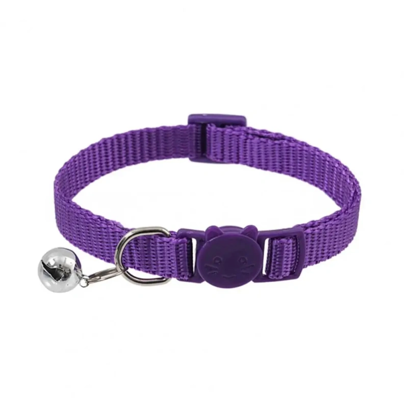 Cat Collar with Bell Soft Safety Buckl Cat Collar Quick Release Cat Collars Adjustable Nylon Pet Collar for Cats Puppy