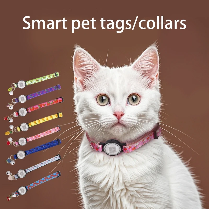 QR Code Pet ID Collar Tag Reflective Dog Collar With Customizable Lost Pet Info