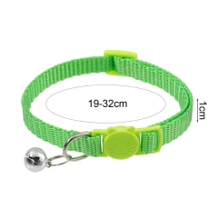 Cat Collar with Bell Soft Safety Buckl Cat Collar Quick Release Cat Collars Adjustable Nylon Pet Collar for Cats Puppy