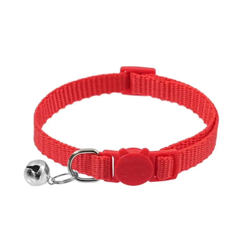 Cat Collar with Bell Soft Safety Buckl Cat Collar Quick Release Cat Collars Adjustable Nylon Pet Collar for Cats Puppy