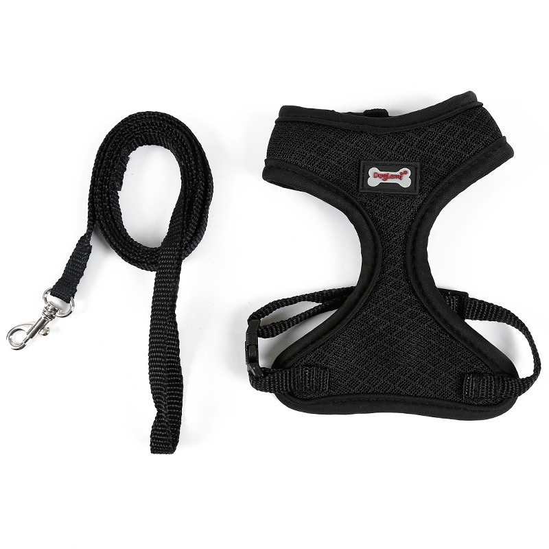 Soft Nylon Padded Breathable  Pet Cat Puppy Leash Set