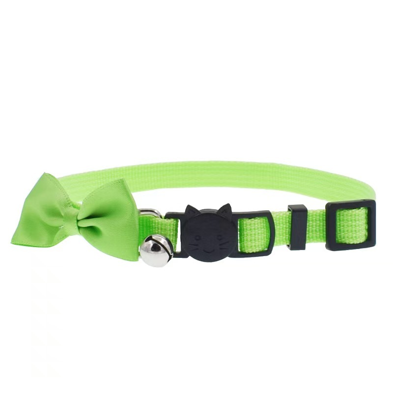 Nylon Safety Breakaway Quick Release Bowtie Cat Kitten Collar With Bell