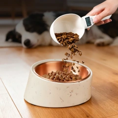 Durable Anti-slip Comfortable Dining Melamine Slanted Pet Round Bowl Pet Feeding Reduces Neck Strain Enhances Digestion Pet Bowl