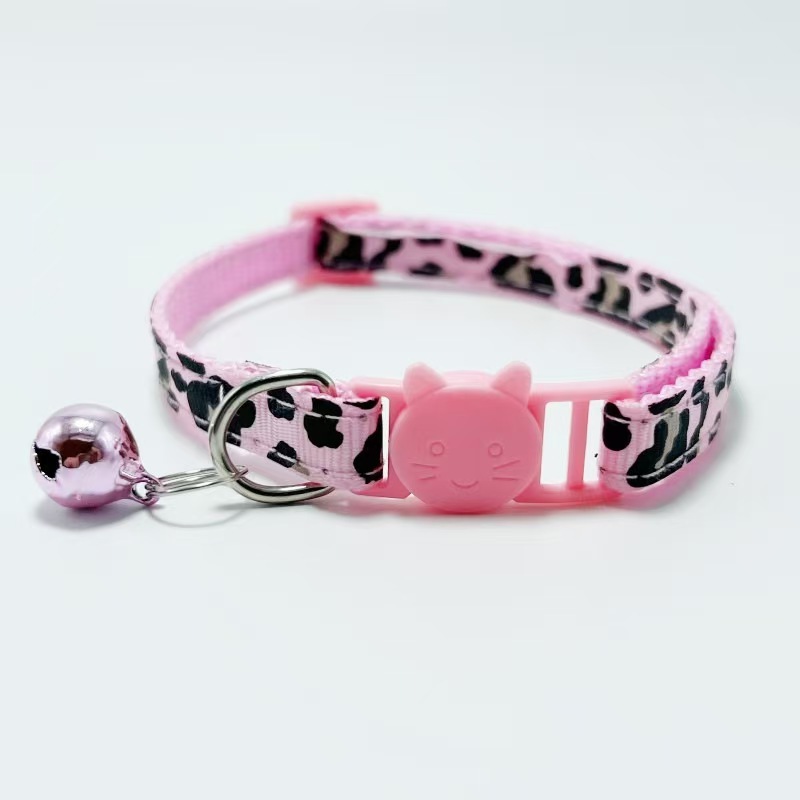 Leopard print collar for pet cats