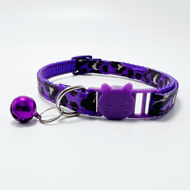Leopard print collar for pet cats