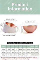 Durable Anti-slip Comfortable Dining Melamine Slanted Pet Round Bowl