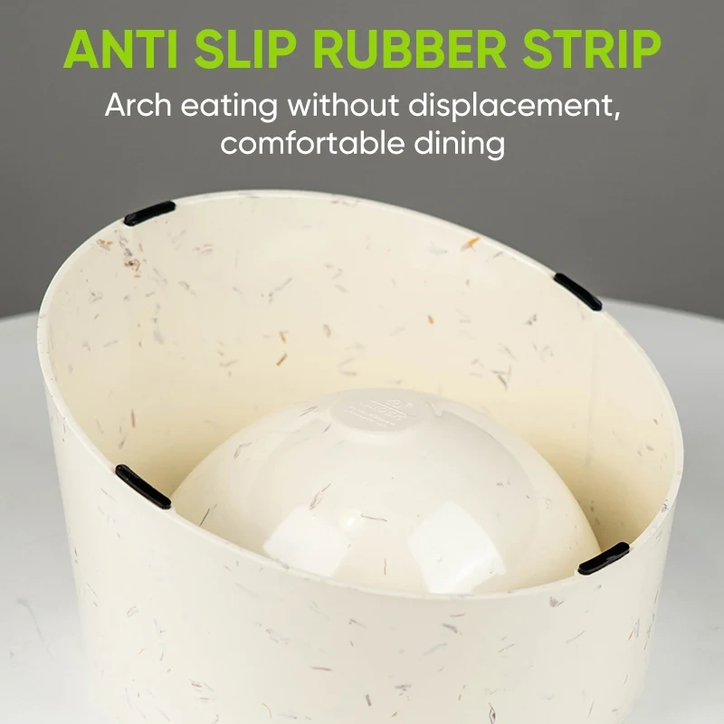 Durable Anti-slip Comfortable Dining Melamine Slanted Pet Round Bowl Pet Feeding Reduces Neck Strain Enhances Digestion Pet Bowl