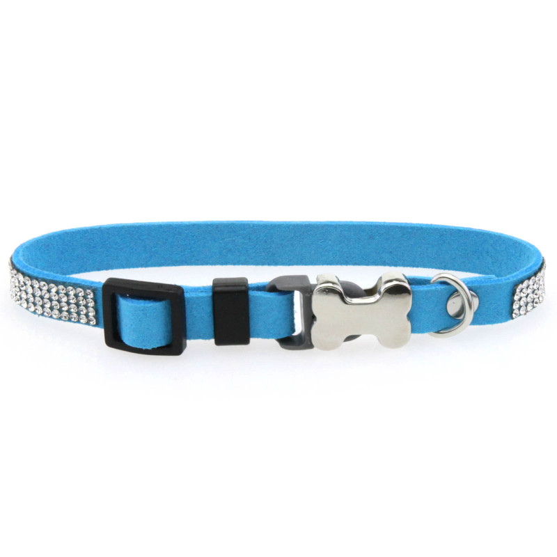 Superfine Rhinestone Alloy Bone Small Pet Collar