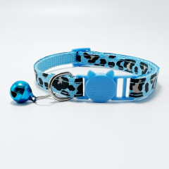 Leopard print collar for pet cats