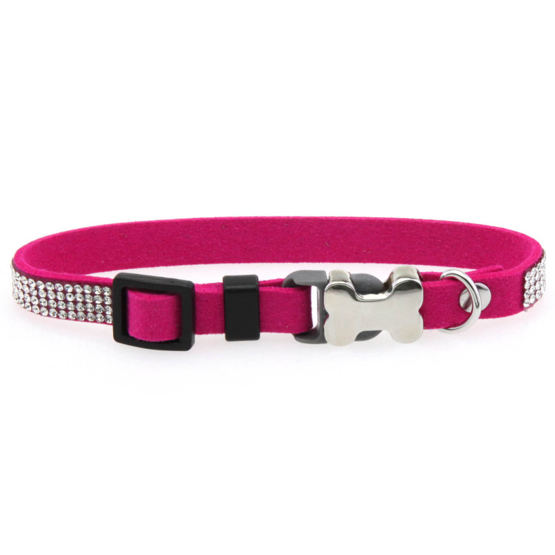 Superfine Rhinestone Alloy Bone Small Pet Collar