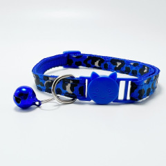 Leopard print collar for pet cats
