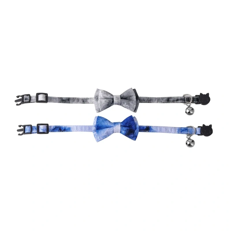 New Cotton Soft Cat Collar Detachable Pet Collar Adjustable Designers Dog Collar Custom