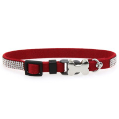 Superfine Rhinestone Alloy Bone Small Pet Collar
