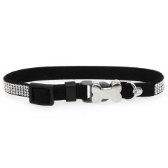 Superfine Rhinestone Alloy Bone Small Pet Collar