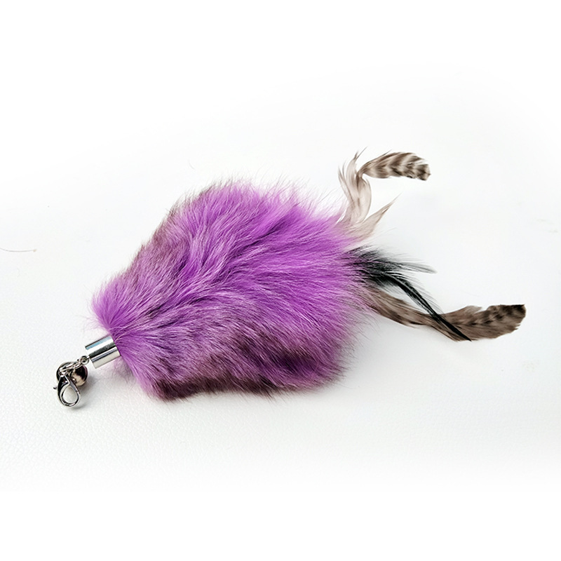 Luxury Feather Teaser Cat Stick Replacement Head Bell Toy