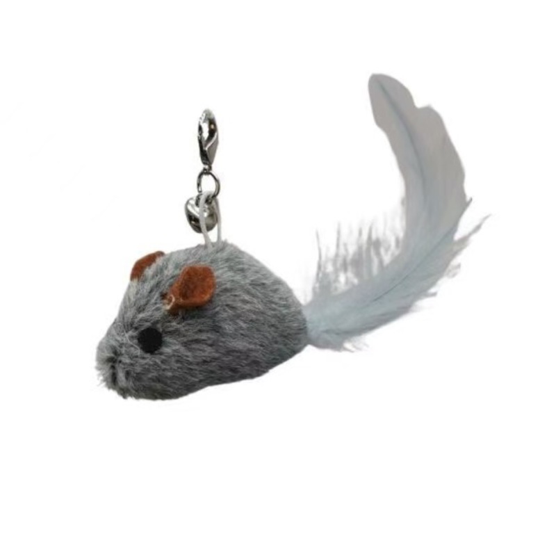 Simulation mouse Cat Toys Funny Interactive Peacock with Bell Cat Stick Toy