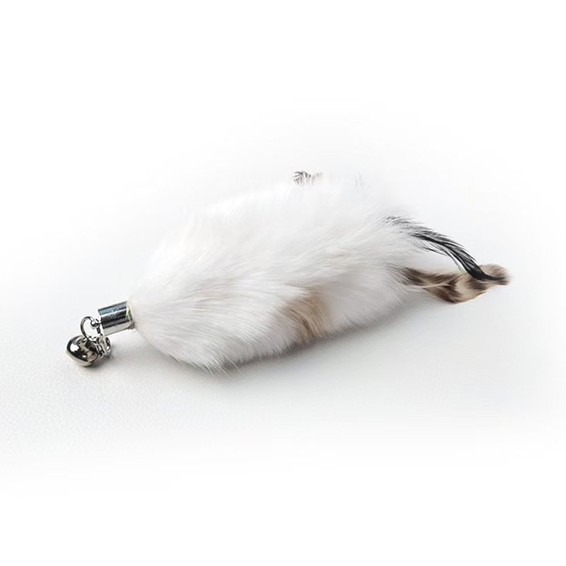 Luxury Feather Teaser Cat Stick Replacement Head Bell Toy