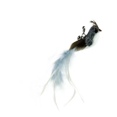 Simulation Bird Cat Toys Funny Interactive Peacock with Bell Cat Stick Toy