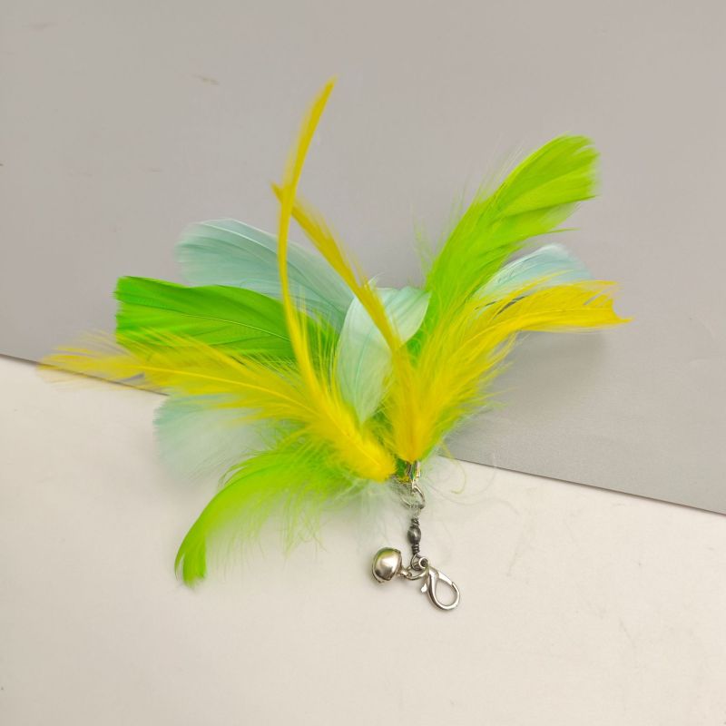Simulation Bird Cat Toys Funny Interactive Peacock with Bell Cat Stick Toy