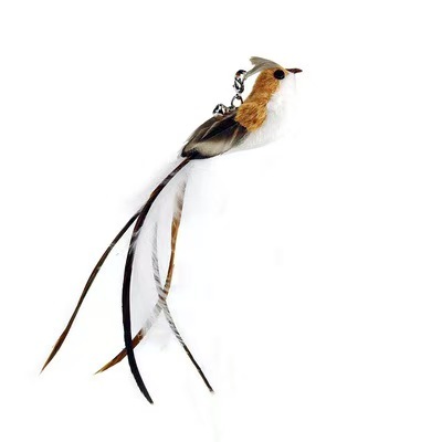 Simulation Bird Cat Toys Funny Interactive Peacock with Bell Cat Stick Toy