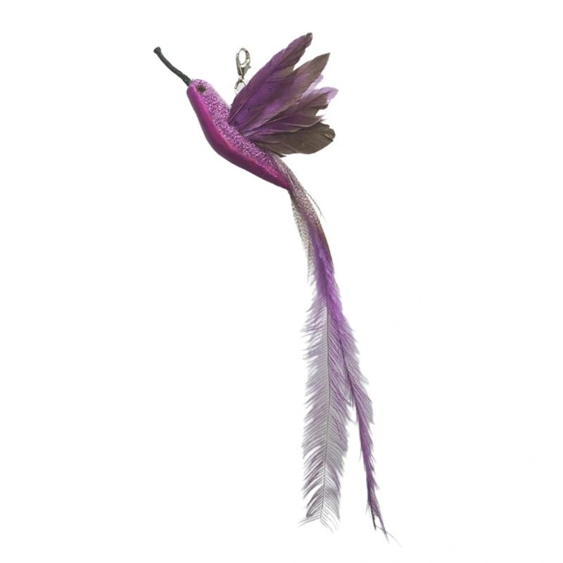 Simulation Bird Cat Toys Funny Interactive Peacock with Bell Cat Stick Toy for Kitten Playing Teaser Wand Toys Pet Cats Supplies