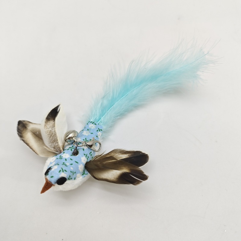 Simulation Bird Cat Toys Funny Interactive Peacock with Bell Cat Stick Toy