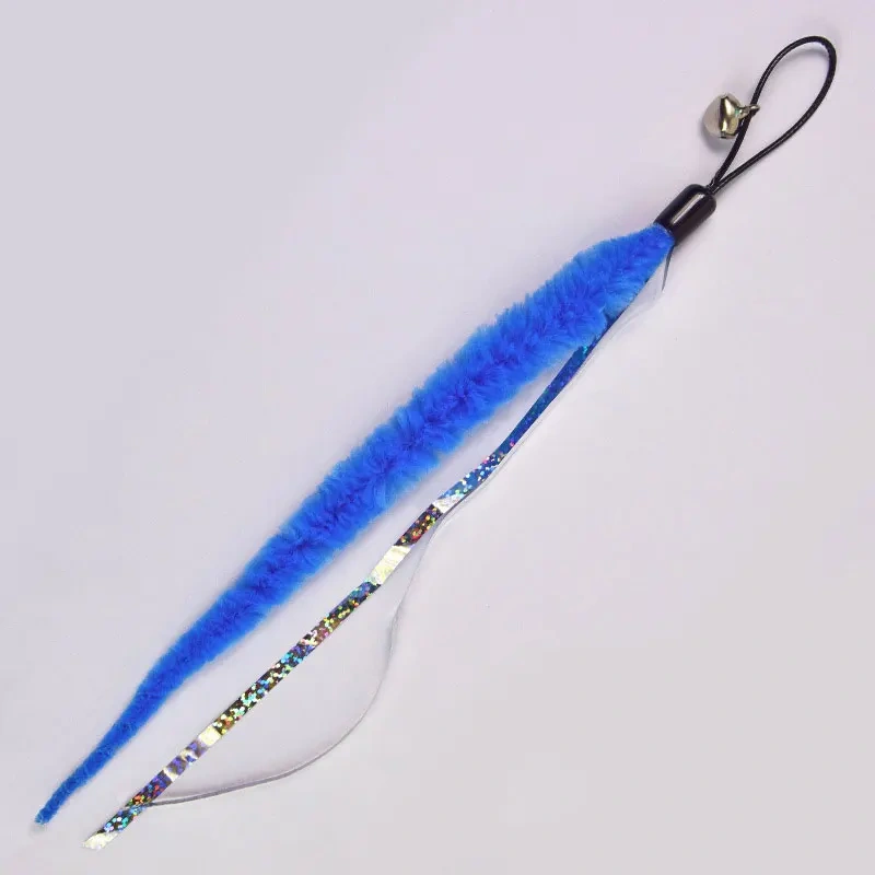 Cat Toy Replacement Head Natural Plush Various Colors Cat Worm Toy Refills