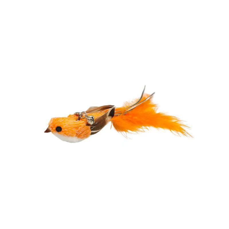 Simulation Bird Cat Toys Funny Interactive Peacock with Bell Cat Stick Toy