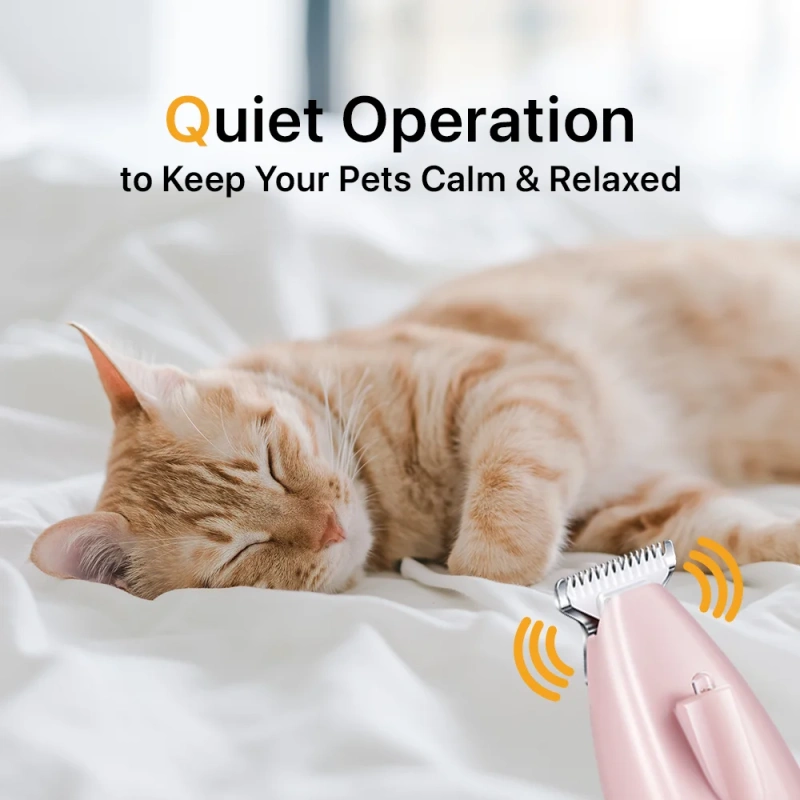 LILIPRO PT200L Professional Pet Paw Hair Trimmer Electric Quiet Dog Foot Fur Clipper Cordless Cat Grooming Kit with LED Light