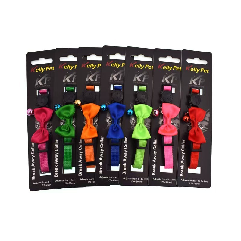 Nylon Safety Breakaway Quick Release Bowtie Cat Kitten Collar With Bell