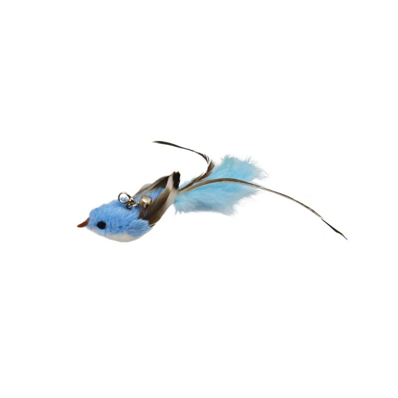 Simulation Bird Cat Toys Funny Interactive Peacock with Bell Cat Stick Toy